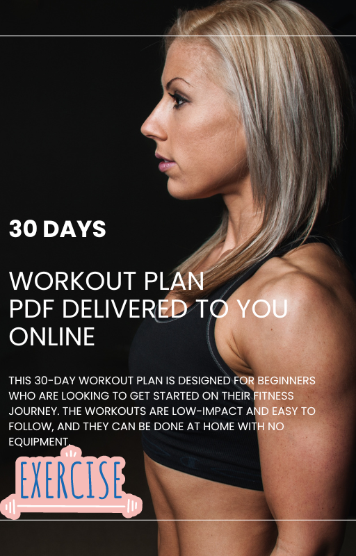 Digital 30 Day Workout Plan PDF
